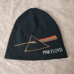 Vintage PINK FLOYD Beanie Black Embroidered Dark Side Of The Moon Y2K Bioworld